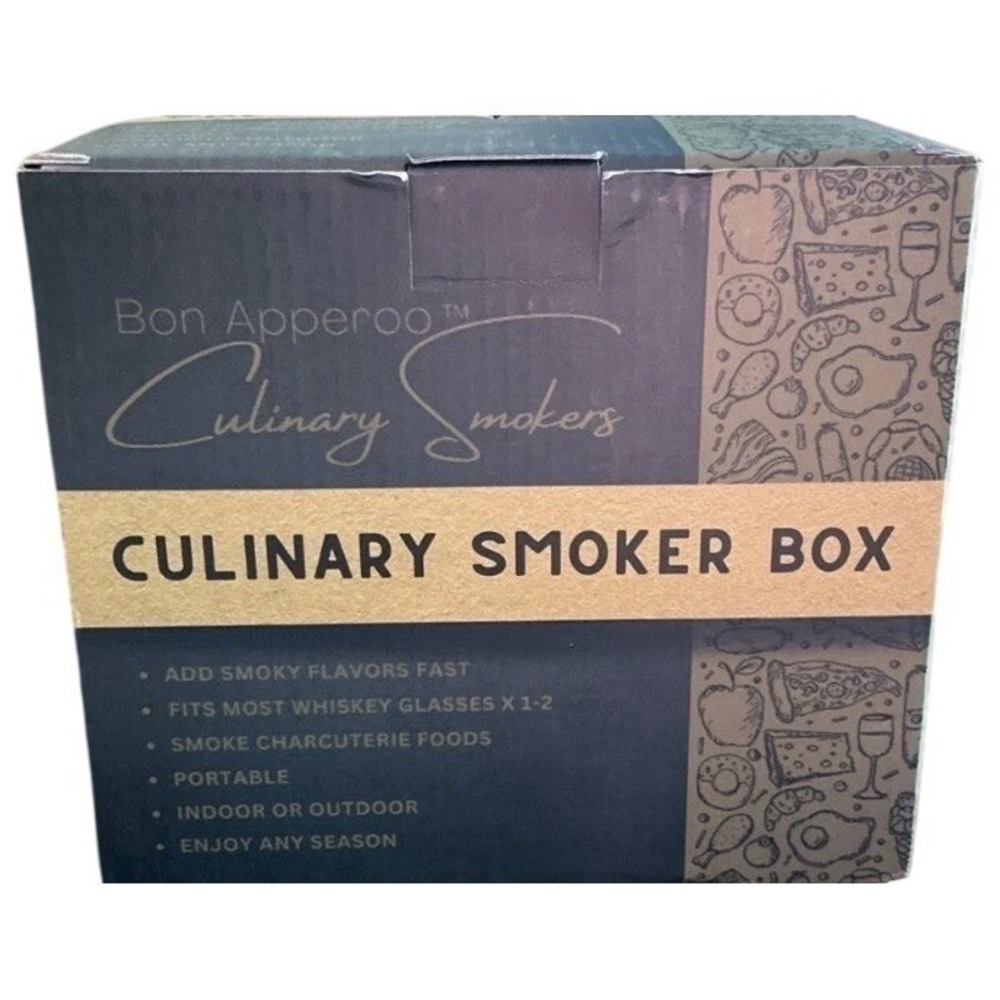 New Culinary Smoker Box Bon Apperoo Whiskey & Food Smoker New inBox Chef Barware